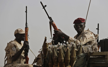 Sudanese soldiers from the Rapid Support Forces